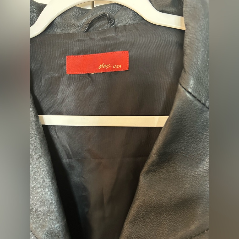 Vtg Max Usa Men's Basic Leather Jacket - image 6